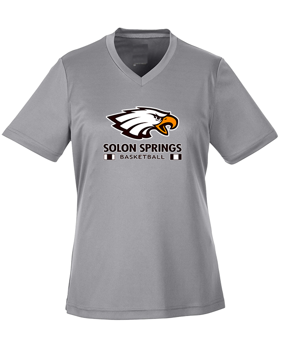 Solon Springs HS Basketball Stacked - Womens Performance Shirt