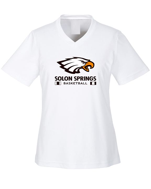 Solon Springs HS Basketball Stacked - Womens Performance Shirt