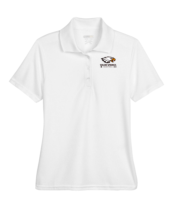 Solon Springs HS Basketball Stacked - Womens Polo
