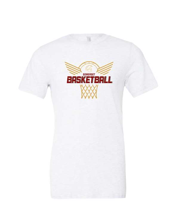 Somerset College Prep Basketball Hoop - Mens Tri Blend Shirt