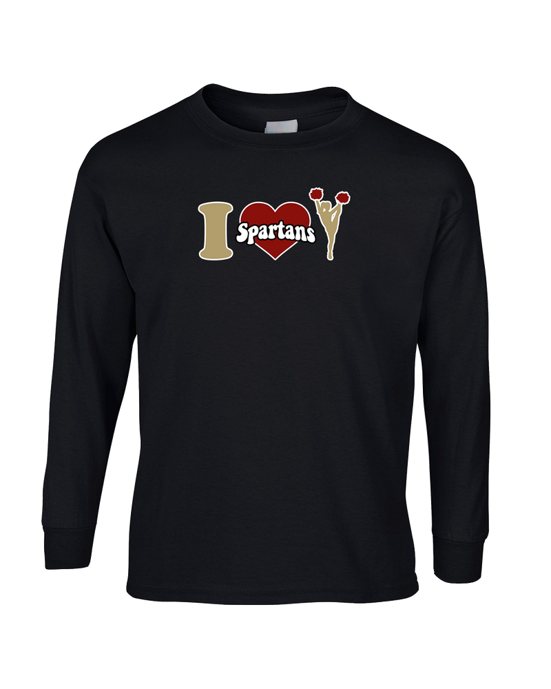 Somerset College Prep Cheer I Heart Cheer - Mens Basic Cotton Long Sleeve