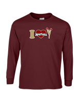 Somerset College Prep Cheer I Heart Cheer - Mens Basic Cotton Long Sleeve