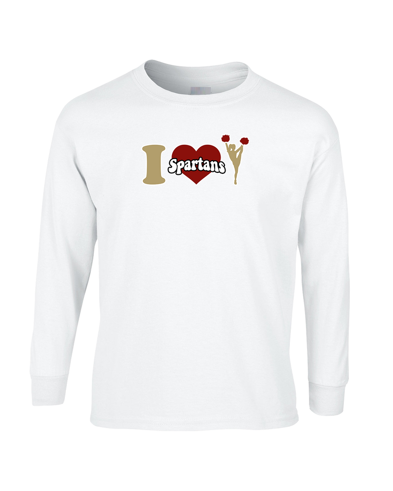 Somerset College Prep Cheer I Heart Cheer - Mens Basic Cotton Long Sleeve