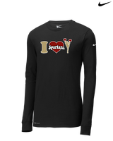 Somerset College Prep Cheer I Heart Cheer - Nike Dri-Fit Poly Long Sleeve