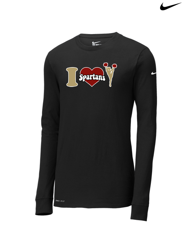 Somerset College Prep Cheer I Heart Cheer - Nike Dri-Fit Poly Long Sleeve