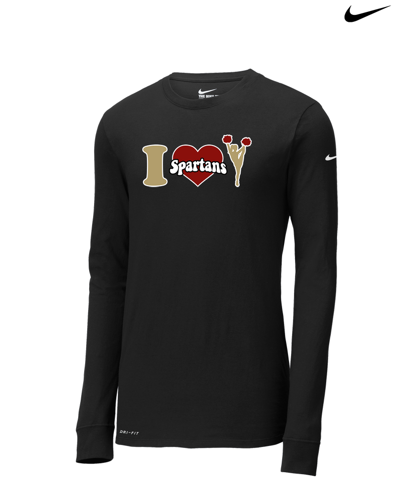 Somerset College Prep Cheer I Heart Cheer - Nike Dri-Fit Poly Long Sleeve