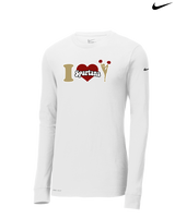 Somerset College Prep Cheer I Heart Cheer - Nike Dri-Fit Poly Long Sleeve