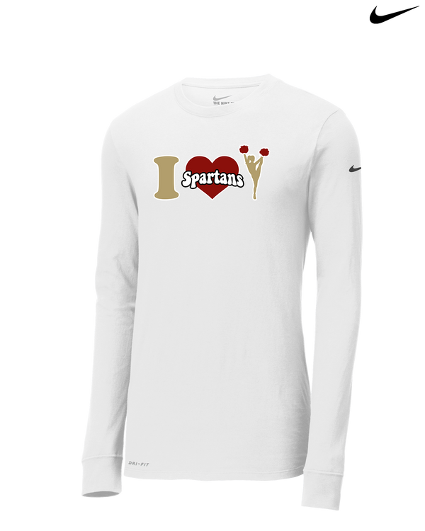Somerset College Prep Cheer I Heart Cheer - Nike Dri-Fit Poly Long Sleeve