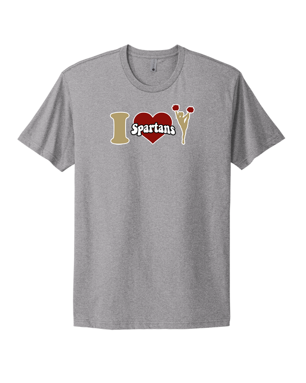 Somerset College Prep Cheer I Heart Cheer - Select Cotton T-Shirt