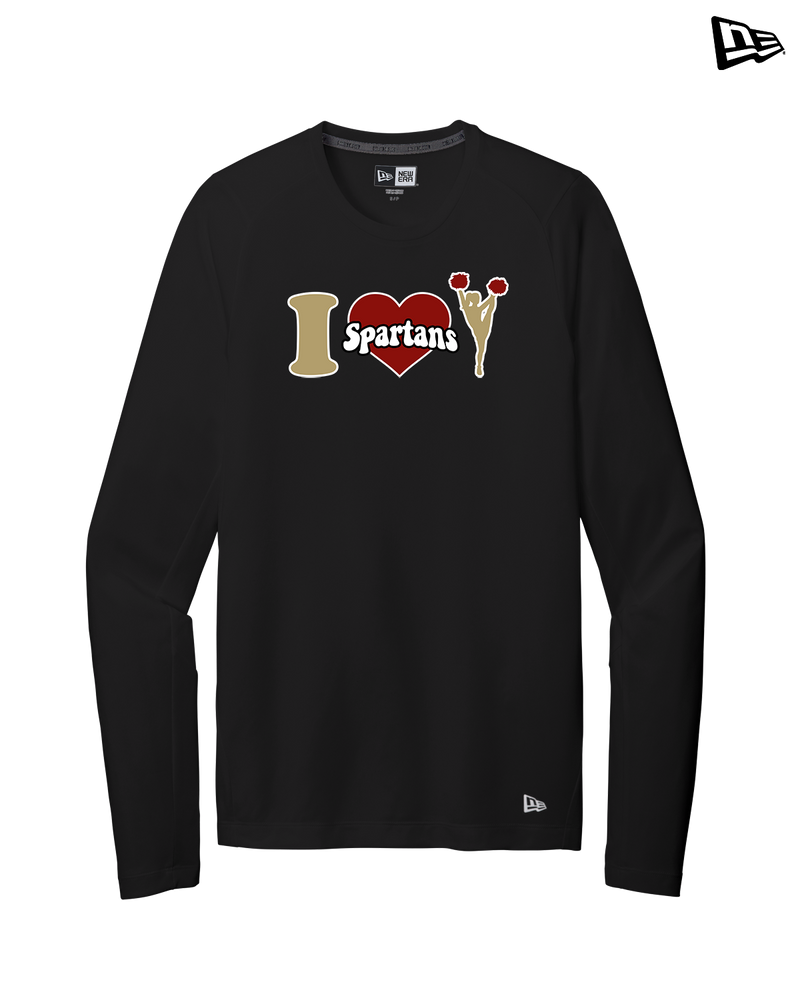 Somerset College Prep Cheer I Heart Cheer - New Era Long Sleeve Crew