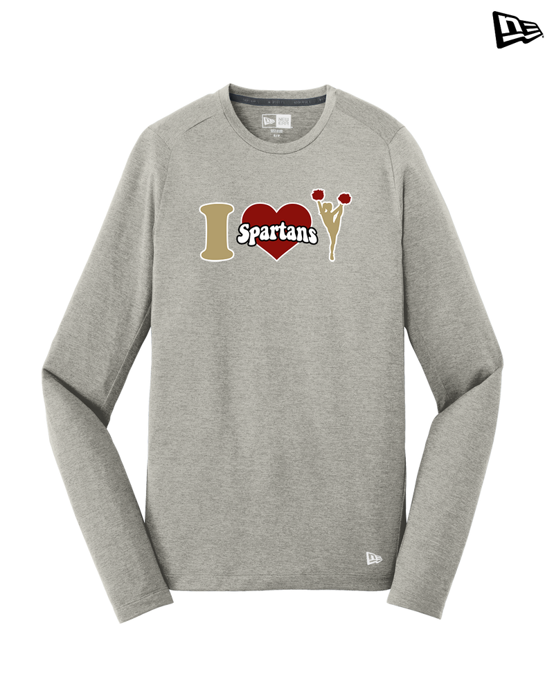 Somerset College Prep Cheer I Heart Cheer - New Era Long Sleeve Crew