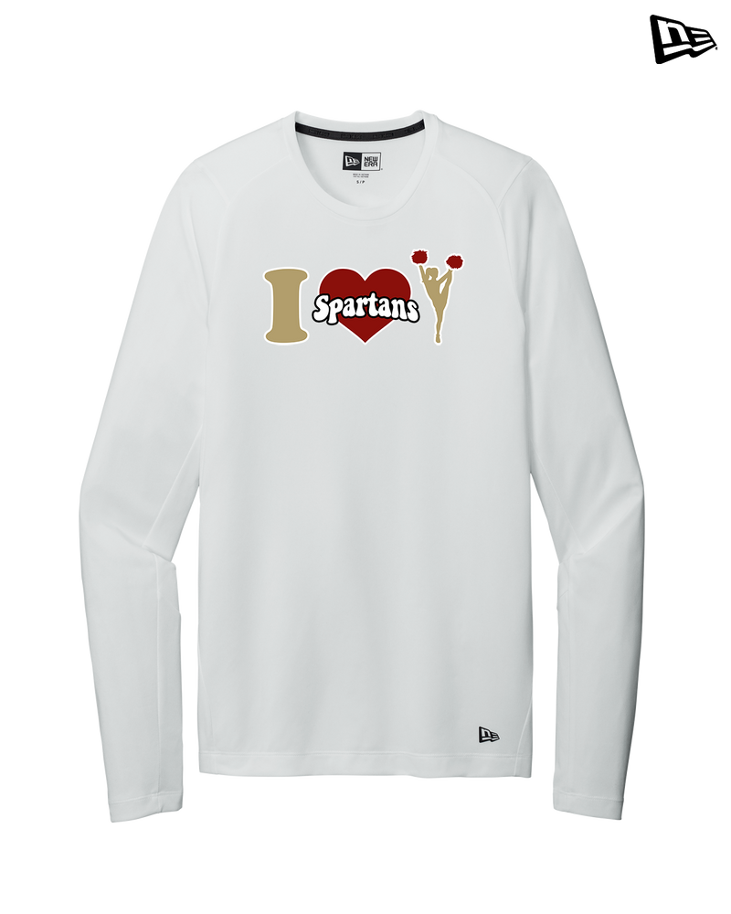 Somerset College Prep Cheer I Heart Cheer - New Era Long Sleeve Crew