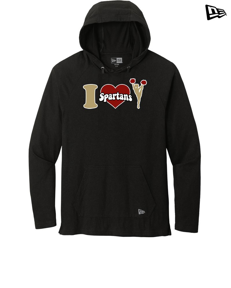 Somerset College Prep Cheer I Heart Cheer - New Era Tri Blend Hoodie