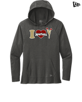 Somerset College Prep Cheer I Heart Cheer - New Era Tri Blend Hoodie