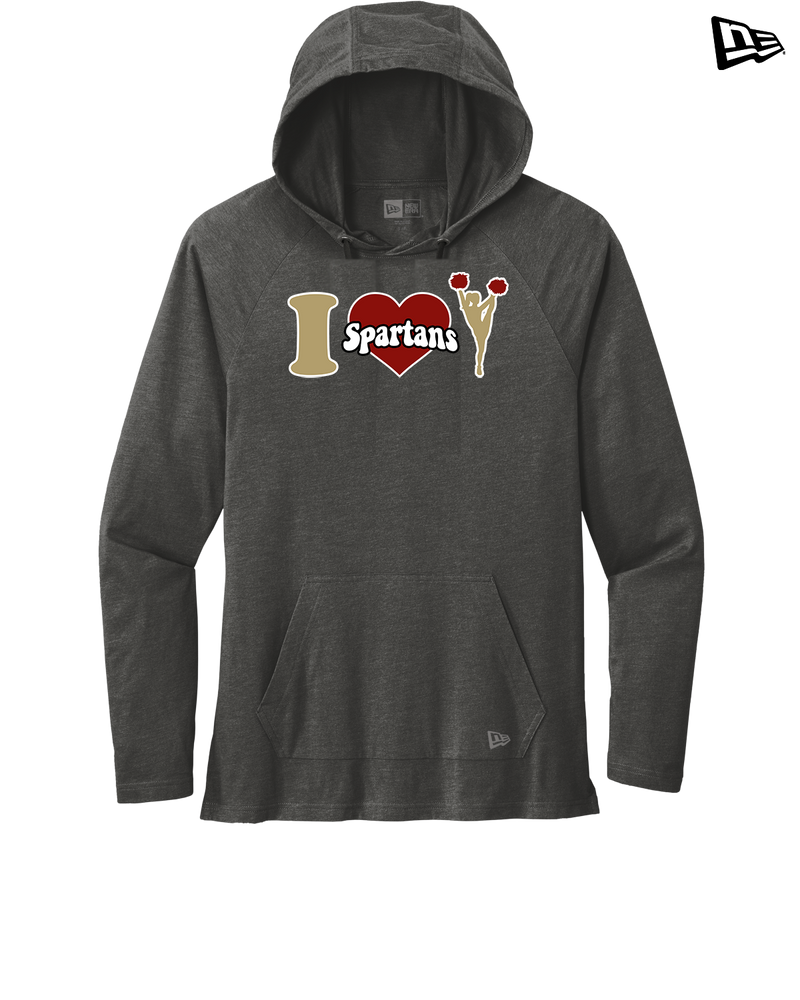 Somerset College Prep Cheer I Heart Cheer - New Era Tri Blend Hoodie