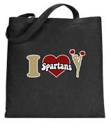 Somerset College Prep Cheer I Heart Cheer - Tote Bag