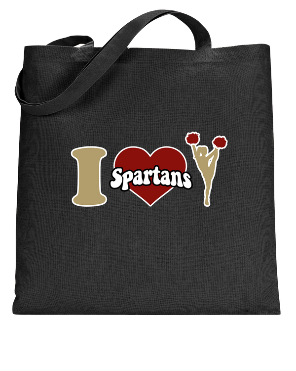 Somerset College Prep Cheer I Heart Cheer - Tote Bag