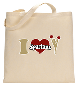 Somerset College Prep Cheer I Heart Cheer - Tote Bag