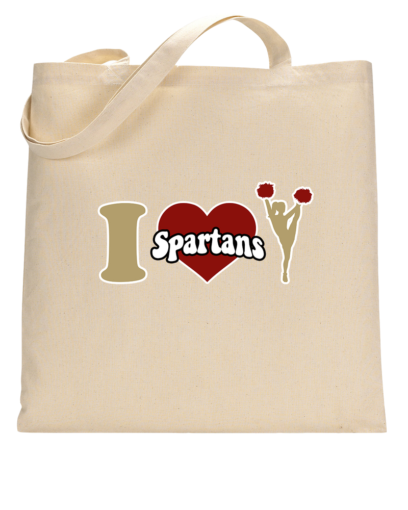 Somerset College Prep Cheer I Heart Cheer - Tote Bag