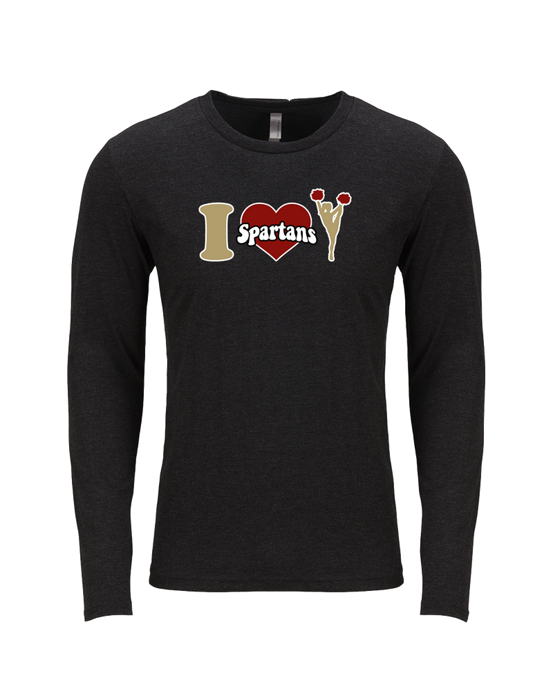Somerset College Prep Cheer I Heart Cheer - Tri Blend Long Sleeve