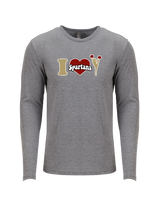 Somerset College Prep Cheer I Heart Cheer - Tri Blend Long Sleeve