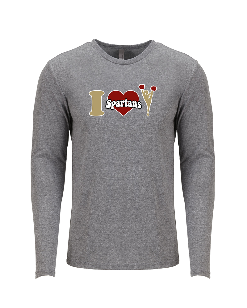 Somerset College Prep Cheer I Heart Cheer - Tri Blend Long Sleeve