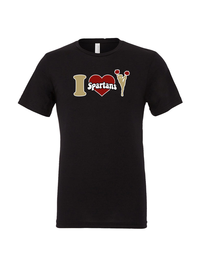 Somerset College Prep Cheer I Heart Cheer - Mens Tri Blend Shirt