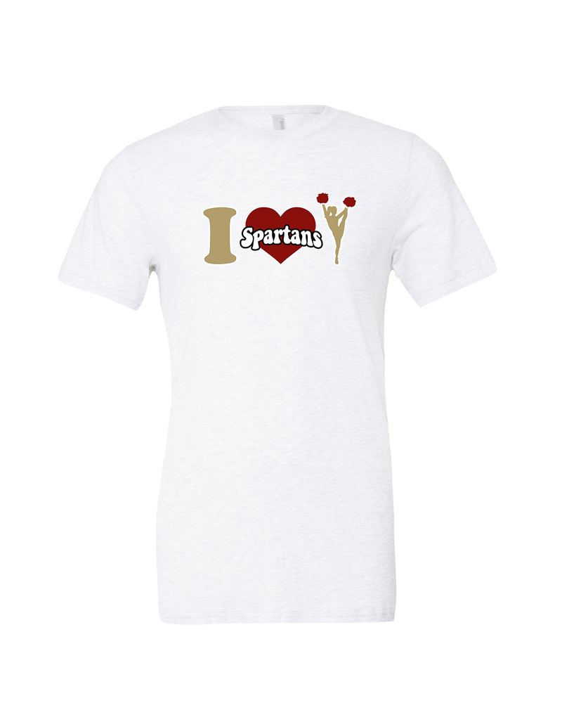 Somerset College Prep Cheer I Heart Cheer - Mens Tri Blend Shirt