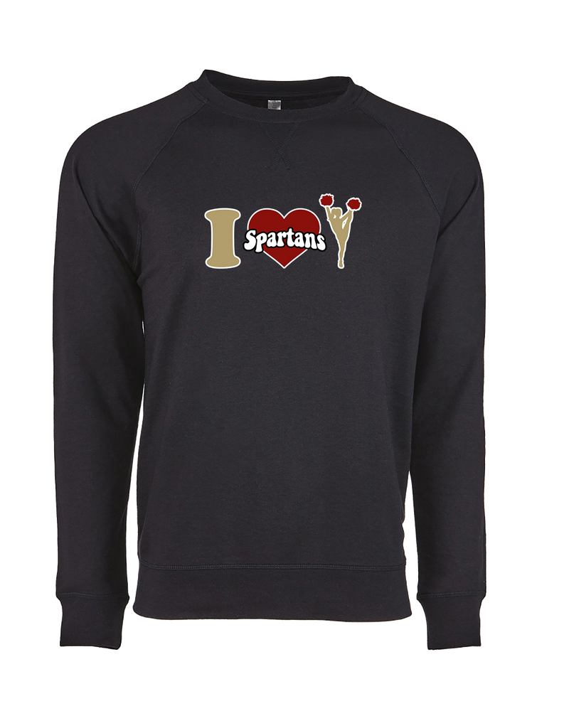 Somerset College Prep Cheer I Heart Cheer - Crewneck Sweatshirt