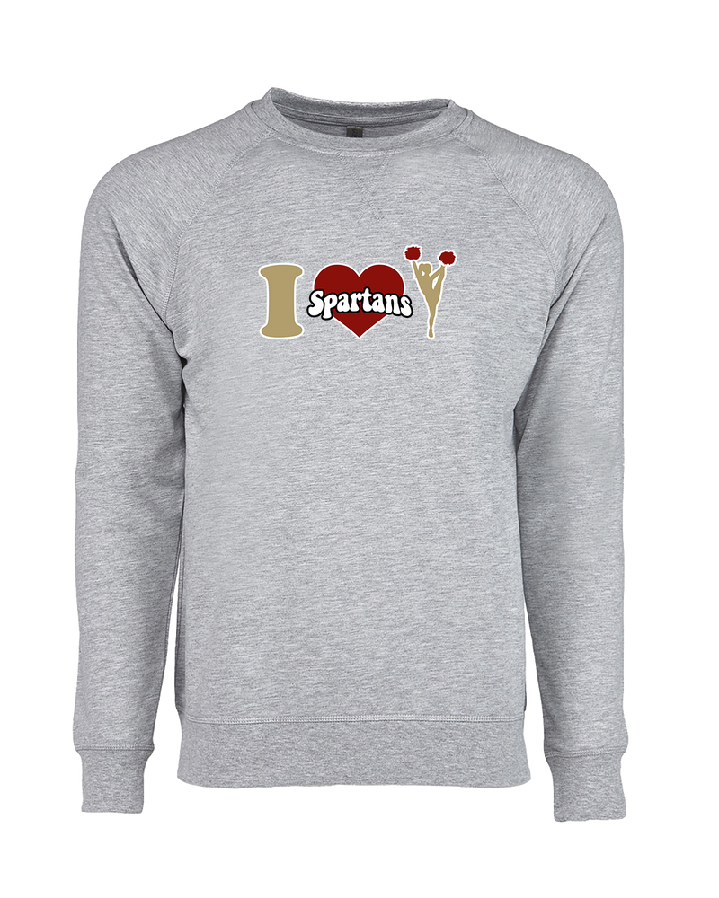 Somerset College Prep Cheer I Heart Cheer - Crewneck Sweatshirt
