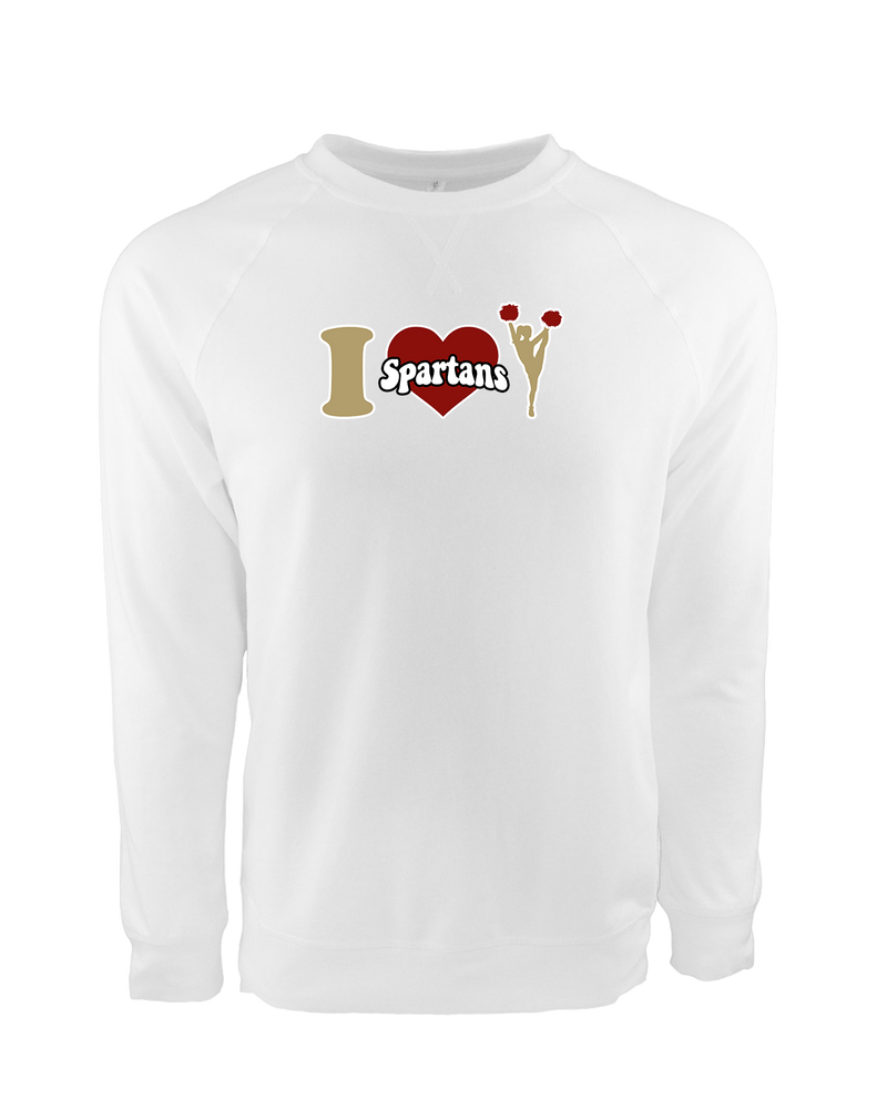 Somerset College Prep Cheer I Heart Cheer - Crewneck Sweatshirt