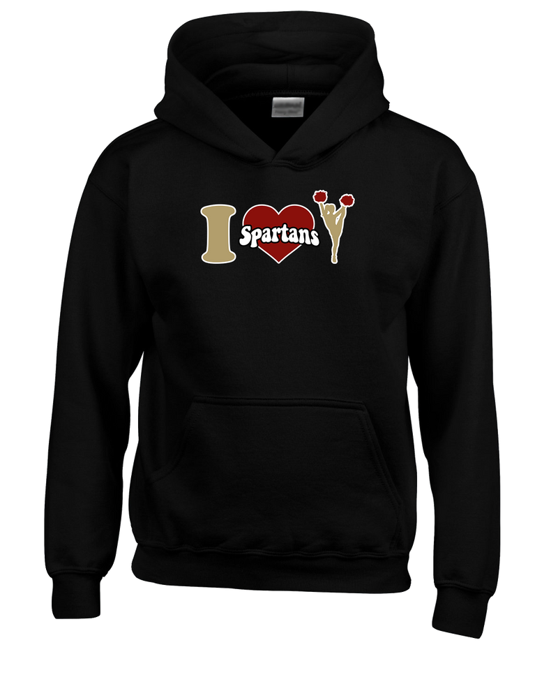 Somerset College Prep Cheer I Heart Cheer - Cotton Hoodie