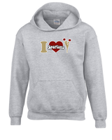 Somerset College Prep Cheer I Heart Cheer - Cotton Hoodie