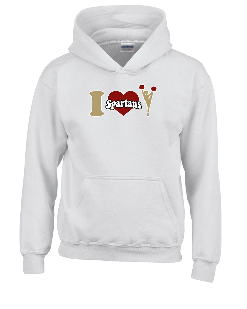 Somerset College Prep Cheer I Heart Cheer - Cotton Hoodie