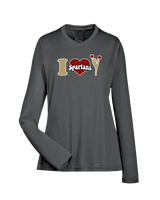 Somerset College Prep Cheer I Heart Cheer - Womens Performance Long Sleeve