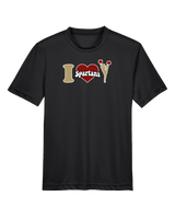 Somerset College Prep Cheer I Heart Cheer - Youth Performance T-Shirt