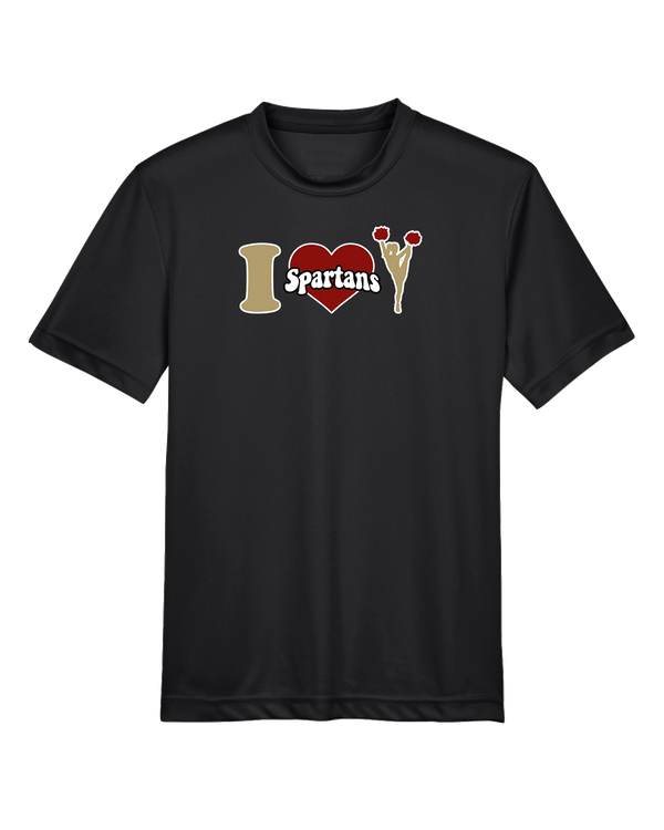 Somerset College Prep Cheer I Heart Cheer - Youth Performance T-Shirt