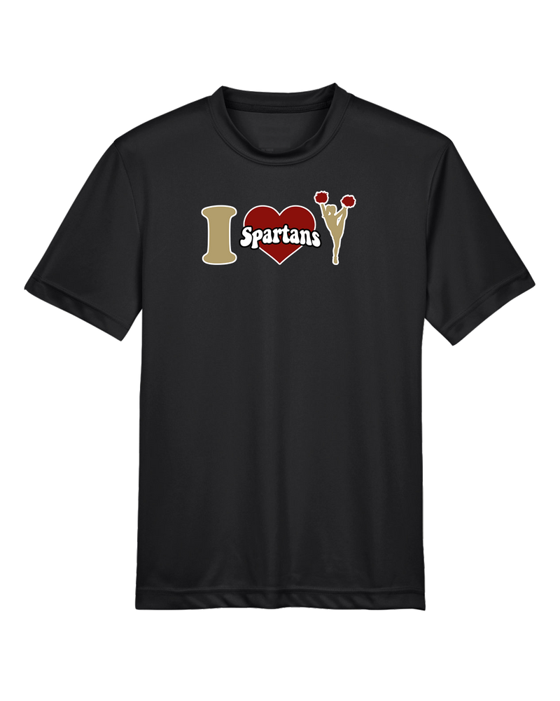Somerset College Prep Cheer I Heart Cheer - Youth Performance T-Shirt