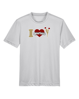 Somerset College Prep Cheer I Heart Cheer - Youth Performance T-Shirt