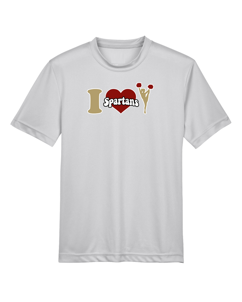 Somerset College Prep Cheer I Heart Cheer - Youth Performance T-Shirt