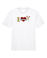 Somerset College Prep Cheer I Heart Cheer - Youth Performance T-Shirt