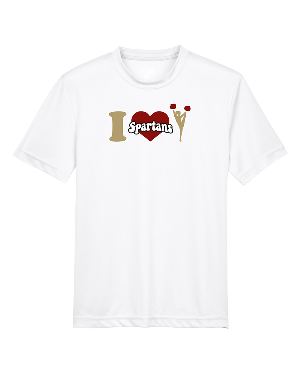 Somerset College Prep Cheer I Heart Cheer - Youth Performance T-Shirt