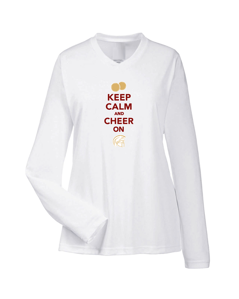 Somerset College Prep Cheer Keep Calm - Womens Performance Long Sleeve
