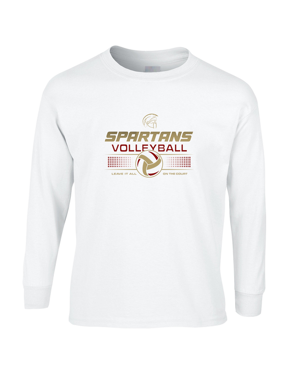 Somerset College Prep Volleyball Leave It On The Court - Mens Basic Cotton Long Sleeve