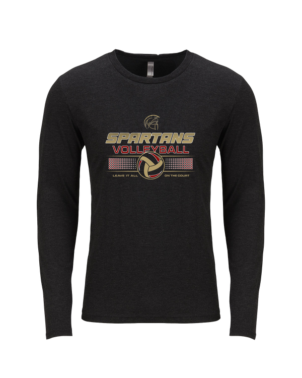 Somerset College Prep Volleyball Leave It On The Court - Tri Blend Long Sleeve