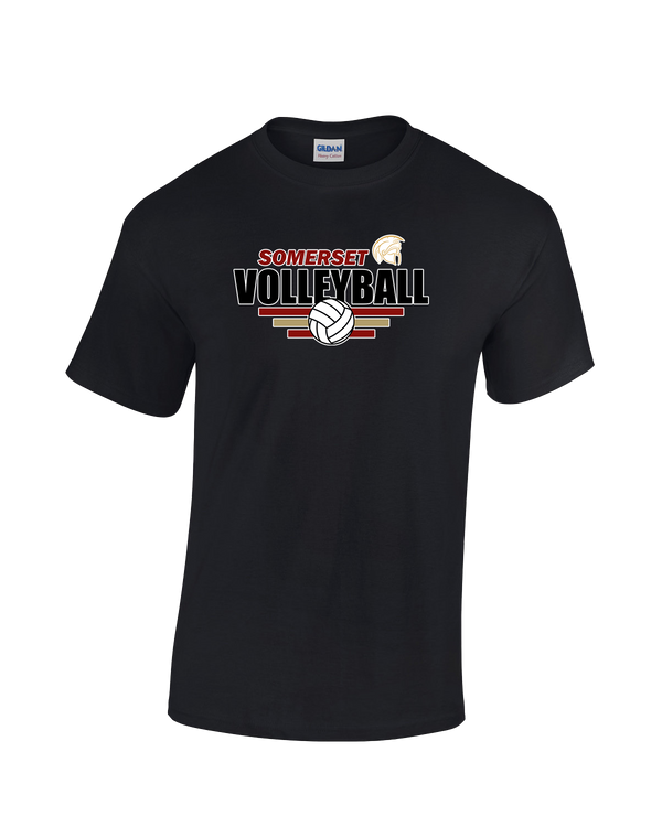 Somerset College Prep Volleyball Logo - Cotton T-Shirt