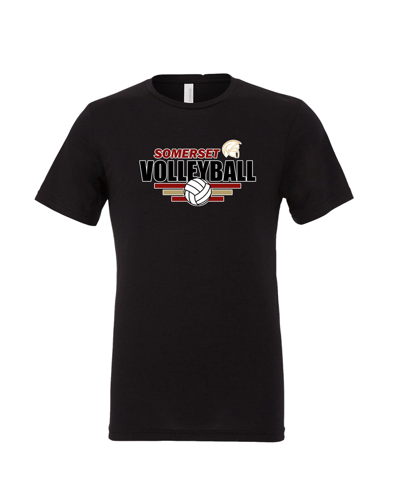 Somerset College Prep Volleyball Logo - Mens Tri Blend Shirt