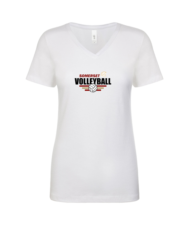 Somerset College Prep Volleyball Logo - Womens V-Neck