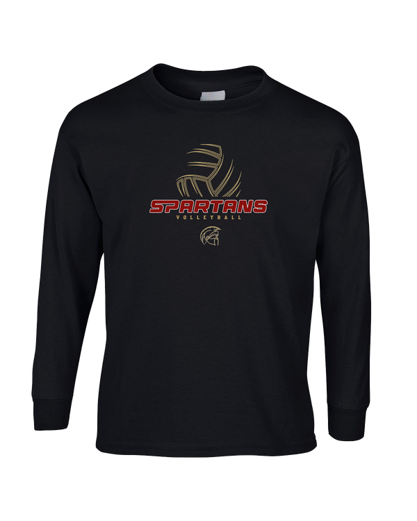 Somerset College Prep Volleyball VB Outline - Mens Basic Cotton Long Sleeve