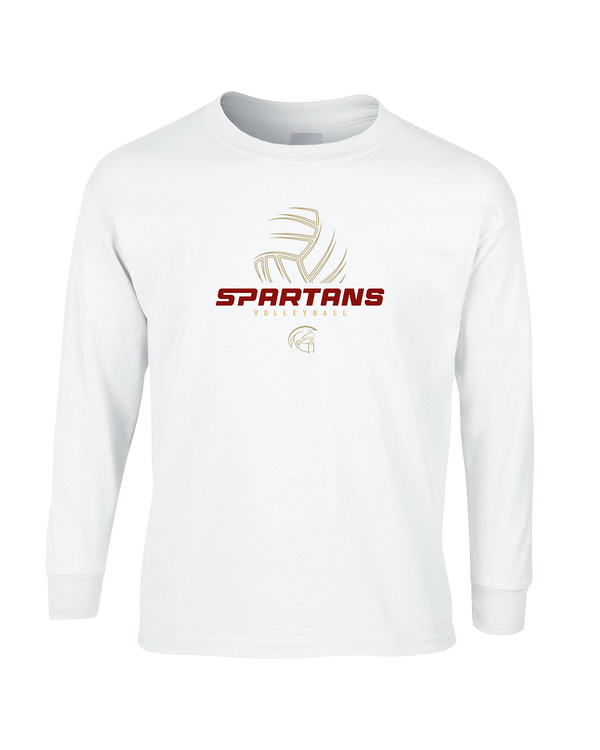 Somerset College Prep Volleyball VB Outline - Mens Basic Cotton Long Sleeve